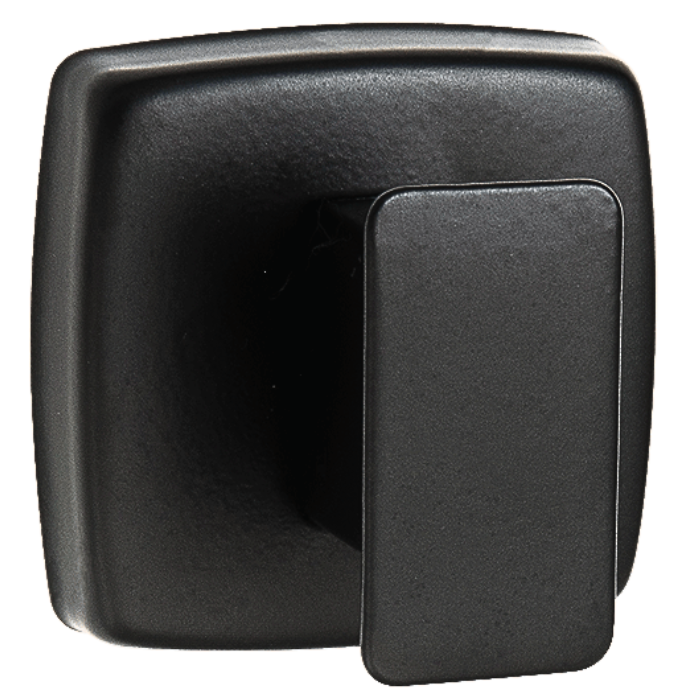 Robe Hook (Single) – Matte Black Powder Coated – Surface Mounted