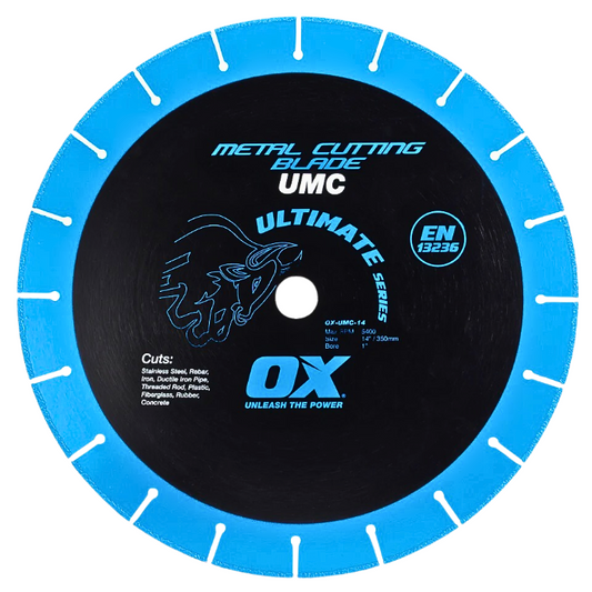 OX Tools Ultimate Metal Cutting 14-Inch Chop Saw Blade, Steel, Iron, Aluminum