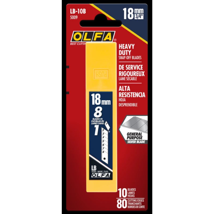 OLFA LB-10B HEAVY DUTY BLADES 10/PK